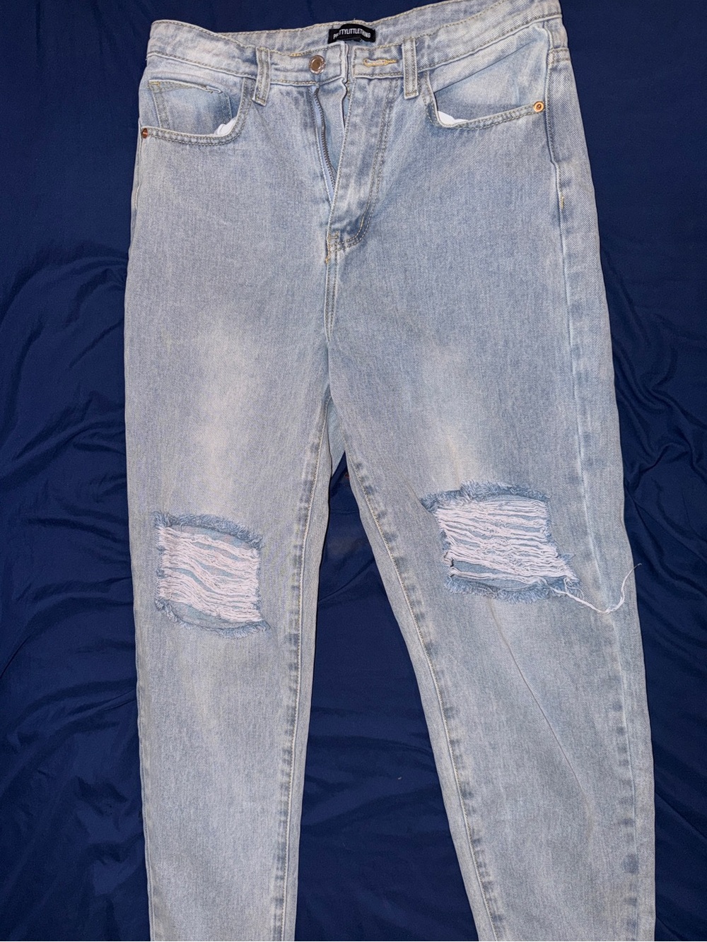 Light Blue Ripped Boyfriend Jeans
